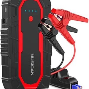 Car Battery Jump Starter, NUSICAN 1500A Lithium Car Starter (Up to 7L Gas & 5.5L Diesel Engine) 12V Auto Lithium Battery Booster for Cars, Trucks, SUV, Portable Power Pack with USB Quick Charge 3.0
