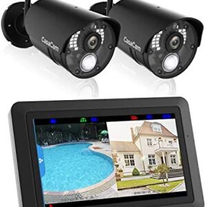 CasaCam VS802 Security Camera System with Touchscreen Monitor (720p Camera, 7″ Monitor)
