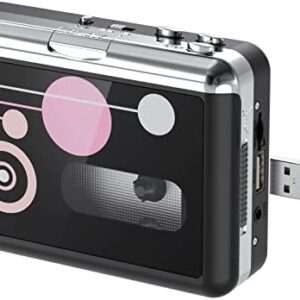 DIGITNOW Cassette Player, Portable USB Cassette to MP3 Converter, Walkman Audio Music Cassette Tape to Digital Converter Player with Earphones, No PC Required