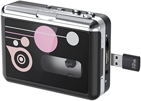 DIGITNOW Cassette Player, Portable USB Cassette to MP3 Converter, Walkman Audio Music Cassette Tape to Digital Converter Player with Earphones, No PC Required