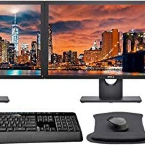 Dell Optiplex 7010 PC with 2 x 24 FHD Monitors, AC600Mbps WiFi, Wireless Keyboard and ,GEl pad, i7, 16GB , 1TB SSD Storage, Windows 10 (Renewed)