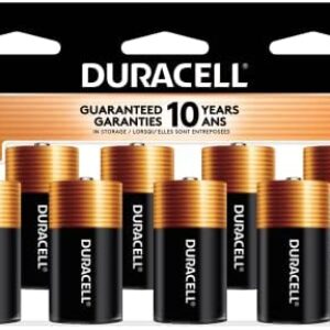 Duracell Coppertop C Batteries, 8 Count Pack, C Battery with Long-lasting Power, All-Purpose Alkaline C Battery for Household and Office Devices