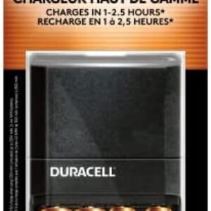 Duracell Ion Speed 4000 -Battery -Chargerfor AA and AAA batteries, -Includes 2 -Pre-Charged AA and 2 AAA -Rechargeable Batteries, for Household and Business Devices