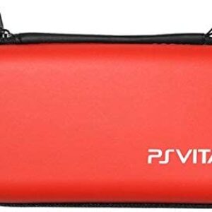 ELIATER Playstation Vita Carring Case Portable Travel Pouch Cover Zipper Bag Compatible for Sony PSVita 1000 2000 Game Console (Red)