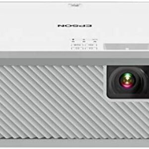 Epson EF-100 Smart Streaming Laser Projector with Android TV – White. Full 2-Year Limited Warranty (Renewed)