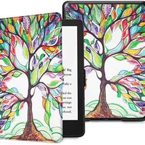 Fintie Slimshell Case for 6.8″ Kindle Paperwhite (11th Generation-2021) and Kindle Paperwhite Signature Edition – Premium Lightweight PU Leather Cover with Auto Sleep/Wake, Love Tree