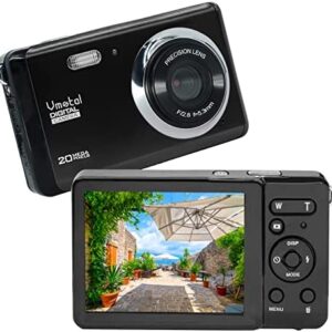 Full HD 1080P 20MP Mini Digital Camera with 2.8 Inch TFT LCD Display,Digital Point and Shoot Camera Video Camera Student Camera, Indoor Outdoor for Kids/Beginners/Seniors (Black)