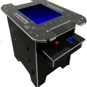 Game Classics Commercial Grade Cocktail Arcade Machine 400 Electronic Games, 2 Player, 19inches LCD Screen, Sided Retro Video Table 3 Year Warranty, Black