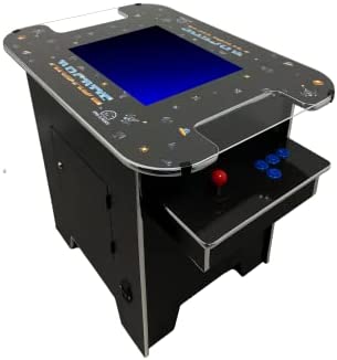 Game Classics Commercial Grade Cocktail Arcade Machine 400 Electronic Games, 2 Player, 19inches LCD Screen, Sided Retro Video Table 3 Year Warranty, Black