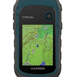 Garmin eTrex 22x, Rugged Handheld GPS Navigator, Black/Navy
