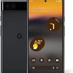 Google Pixel 6a – 5G Android Phone – Unlocked Smartphone with 12 Megapixel Camera and 24-Hour Battery – Charcoal
