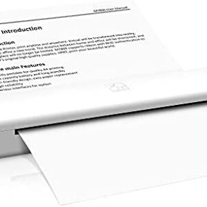 HPRT Wireless Bluetooth Portable Printer for Travel Supports 8.5″ X 11″ US Letter Compatible with Android and iOS Phone No-Ink Technology Suitable for Mobile Office.(MT800Q)