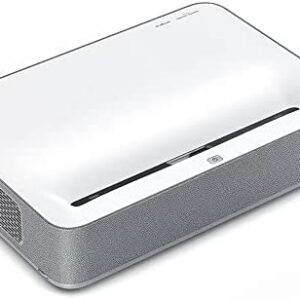 HiPP Projector, 4K Ultra Short Throw Projector Laser TV Home Theatre, 1800 ANSI Lumens, HDR10, Built-in Harman Kardon Soundbar, Ultra HD Smart Laser Projector, Easy Installation, White (LT002)
