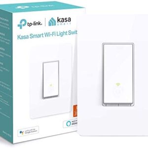 Kasa Smart Light Switch HS200, Single Pole, Needs Neutral Wire, 2.4GHz Wi-Fi Light Switch Works with Alexa and Google Home, UL Certified, No Hub Required , White