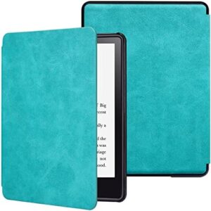 Kindle Paperwhite 2021 Cover – HOTCOOL Thinnest Lightest Smart PU Leather Case with Auto Sleep Wake for 6.8″ Kindle Paperwhite 11th Gen 2021 and Signature Edition, Vintage Sky Blue