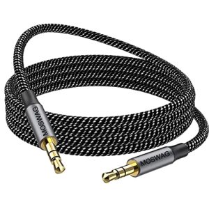 MOSWAG 3.28FT/1Meter 3.5mm Aux Cord to 3.5mm Audio Aux Jack Cable Male to Male Aux Cable Nylon Braided Stereo Jack Cord for Phones,Headphones,Speakers,Tablets,PCs,Music Players and More