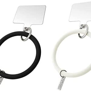 Nansure Silicone Cell Phone Lanyard, Hand Wrist Lanyard with Key Chain Holder for Phone Case Anchor Fit All Smartphones Cell Phones Accessories