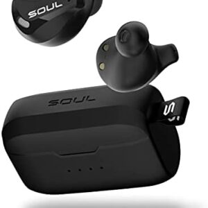 New Soul Emotion PRO Wireless Bluetooth Earbuds – Hybrid Active Noise Cancelling in-Ear Headphones with Wireless Charging Case for Music and Calls – Superior Sound Quality and Comfort – Black