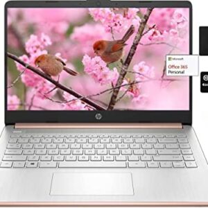 Newest HP 14″ Touchscreen Laptop, Intel Dual-Core N4020,16GB RAM, 192GB Storage(64GB eMMC+128GB Micro SD),Webcam,1Yr Office w/ Accs. (Rose Gold)