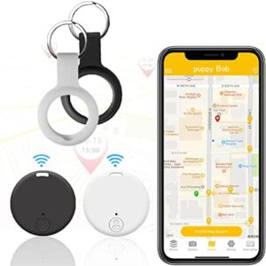 NouSKaU Portable Pet GPS Tracking – Bluetooth 5.0 Mobile Key Tracking Smart Anti-Loss Device,2022 Mini Pet GPS Locator Bluetooth Tracer Include Batteries and Protective Case, Fit for iOS (2 Pack)