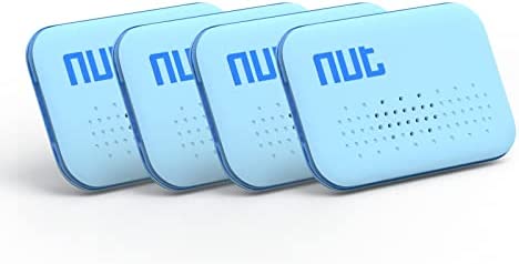 Nutale Key Finder Locator Mini Smart Bluetooth Tracker Anti-Lost Bidirectional Alarm Mode Wallet Tracker Key Finder Keychain for Find Key Pets Luggage Wallet - Blue (4Pack)