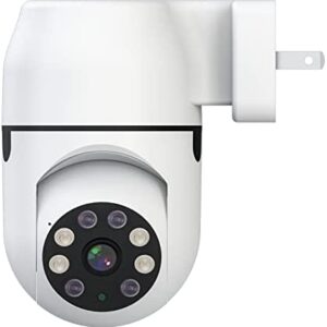 Plug-in Indoor Wireless Home Security Camera PTZ Smart WiFi Camera Baby Monitor 1080P HD Video Color Night Vision Motion Tracking Detection Two-Way Audio,Support 2.4Ghz and 5Ghz WiFi