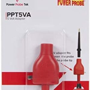 Power Probe 5 volt reference adapter will connect to any Power Probe Tek circuit-tester and limit the voltage to a5-volt reference
