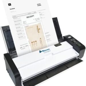 Raven Compact Document Scanner – Fast Duplex Scanning, Ideal for Home or Office, Scan to Mac or Windows PC by USB, Includes Raven Desktop Software