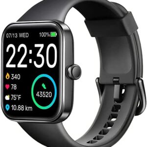 SKG Smart Watch, Fitness Tracker with 5ATM Swimming Waterproof, Health Monitor for Heart Rate, Blood Oxygen, Sleep, 1.7” Touch Screen Bluetooth Smartwatch Fitness Watch for Android-iPhone iOS, V7