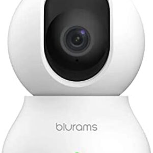 Security Camera 2K, blurams Baby Monitor Dog Camera 360-degree for Home Security w/ Smart Motion Tracking, Phone App, IR Night Vision, Siren, Works with Alexa & Google Assistant & IFTTT, 2-Way Audio