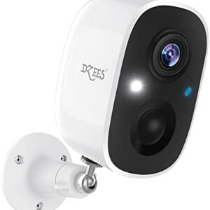 Security Cameras Wireless Outdoor – Spotlight & Siren, Dzees 1080P Battery Powered WiFi Cameras for Home Security, AI Motion Detection, Color Night Vision, 2-Way Talk, Waterproof, SD/Cloud