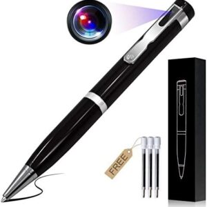 Spy Pen Camera, HD 1080P Hidden Camera Portable Digital Video Recorder, Mini Body Camera with Loop Recording Wireless Security Nanny Pen Comcorder for Business and Conference
