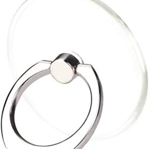 TACOMEGE Transparent Clear Phone Ring Grips Holder Kickstand, Finger Ring Stand for Cell Phone Tablet Case Accessories(Round-Clear)
