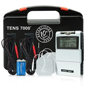 TENS 7000 Digital TENS Unit With Accessories – TENS Unit Muscle Stimulator For Back Pain, General Pain Relief, Neck Pain, Muscle Pain