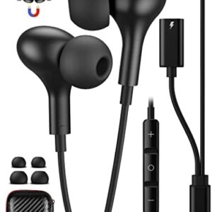 TITACUTE USB C Headphone with Type C Charging Port for Samsung A53 S22 Ultra S21 S20 FE Galaxy Z Flip 4 3 Fold Note 20 USBC Earphone with Microphone Wired Earbud for iPad Pro Air Mini Google Pixel 6 5