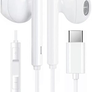 TITACUTE USB C Headphones Digital USB Type C Earphones Noise Isolation Wired Earbuds in Ear Headphone with Microphone for Samsung S20 FE S21 S22 Ultra Galaxy Z Flip 4 3 Note 20 A53 OnePlus Pixel 6 Pro