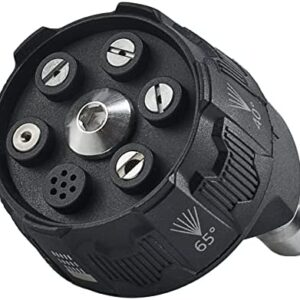 Tempono Pressure Washer Nozzle, 6-in-1 Tips Adjustable for Power Washer, 2500 PSI, 1/4 Inch Quick Connector