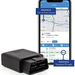 TrackPort GPS Tracker For Vehicles – Brickhouse Security OBD-II Track Car Location and Speed with Mini OBD Tracking Device | Monitor Kids and Vehicles. Subscription Required!