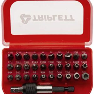 Triplett Security Bit Kit 32-Piece Kit with 30 Industrial-Grade Bits for Tamper Proof Fasteners (TSBK-001)