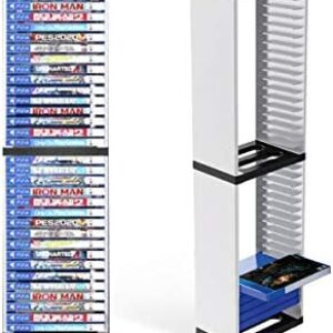 Video Game Storage Stand Tower for PS5/ PS4/ Xbox Series S & X/ Xbox one Game, Universal Game Disc Holder Vertical Stand Organizer Tower