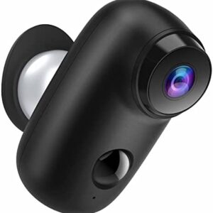 Wireless Rechargeable Battery Powered Security Camera Outdoor, 1080P 2.4G WiFi IP Camera with Night Vision, Motion Detection and 2-Way Audio, IP65 Waterproof Outdoor/Indoor ,Cloud Service- Black