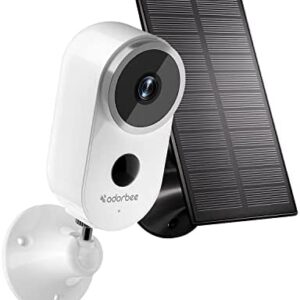 Wireless Security Outdoor Camera with Solar Panel: Battery Powered 1080p WiFi Night Vision Cameras for Home Outside Surveillance Works with Adorcam App