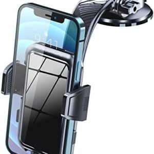 YFYYF Phone Mount for Car – Car Phone Holder Mount for Dashboard Windshield – Military-Grade Suction & Stable, Anti-Shake Stabilizer, Car Accessories for iPhone, All iOS & Android Cell Phone