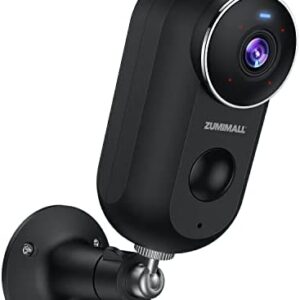 ZUMIMALL Outdoor Camera Wireless, 2K Battery Powered Security Cameras Wireless Outdoor with Siren, Outside Surveillance Camera for Home Security, Night Vision, Motion Detection, SD/Cloud, 2.4G WiFi
