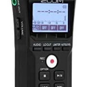 Zoom H1n Portable Recorder, Onboard Stereo Microphones, Camera Mountable, Records to SD Card, Compact, USB Microphone, Overdubbing, Dictation, For Recording Music, Audio for Video, and Interviews