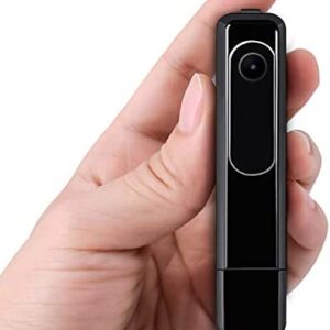 ehomful Body Camera HD 1080P Wearable Mini Hidden Spy Pen Camera Portable Cop Pocket Cam Convert Video Recorder USB/One Key Fast Record Police Body Cameras for Home/Office (No Need Charging Cable)
