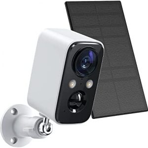 【2022】Security Camera Wireless Outdoor with Solar Panel-FOAOOD Cameras for Home Security, Indoor Camera with Color Night Vision, PIR Human Detection, 2-Way Talk, IP66 Waterproof, SD Card/Cloud Storage