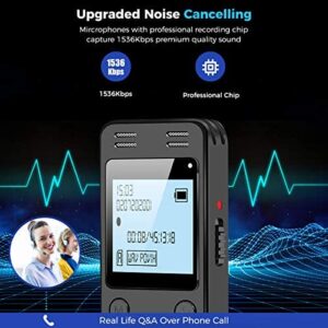 32GB Digital Voice Recorder for Lectures Meetings – EVIDA 2324 Hours Voice Activated Recording Device Audio Recorder with Playback,Password