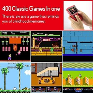 JAMSWALL Handheld Game Console with 400 Classical FC Games Portable Retro Video Game Console Support for Connecting TV and Two Players(Red), Multicolored