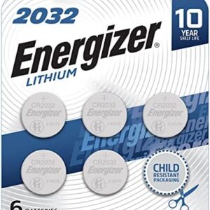 Energizer 2032 Batteries, Lithium CR2032 Watch Battery, 6 Count